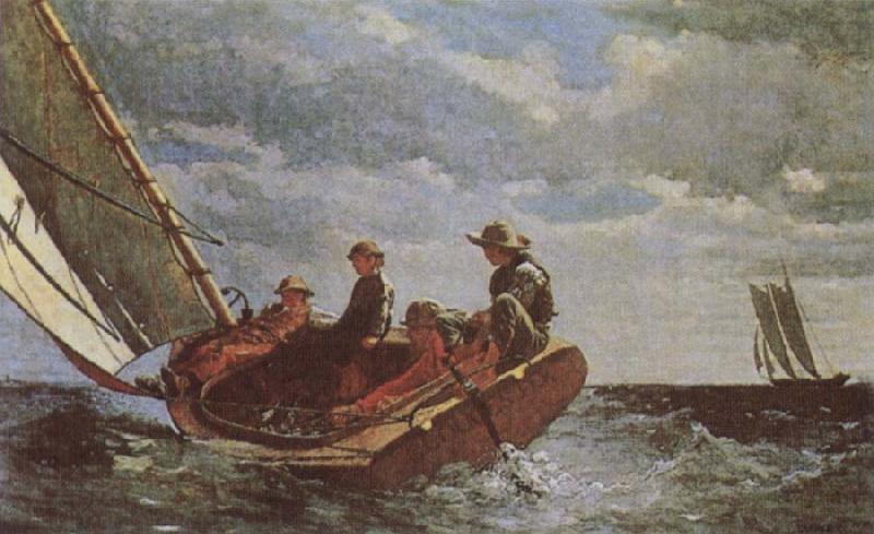 Winslow Homer Breezing Up oil painting image